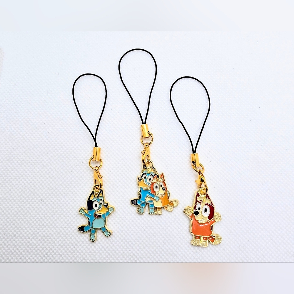 Bluey &‎ Bingo Phone Charms! Blue Heeler Dog Kids Cartoon - Bluey, Bingo,  Bluey